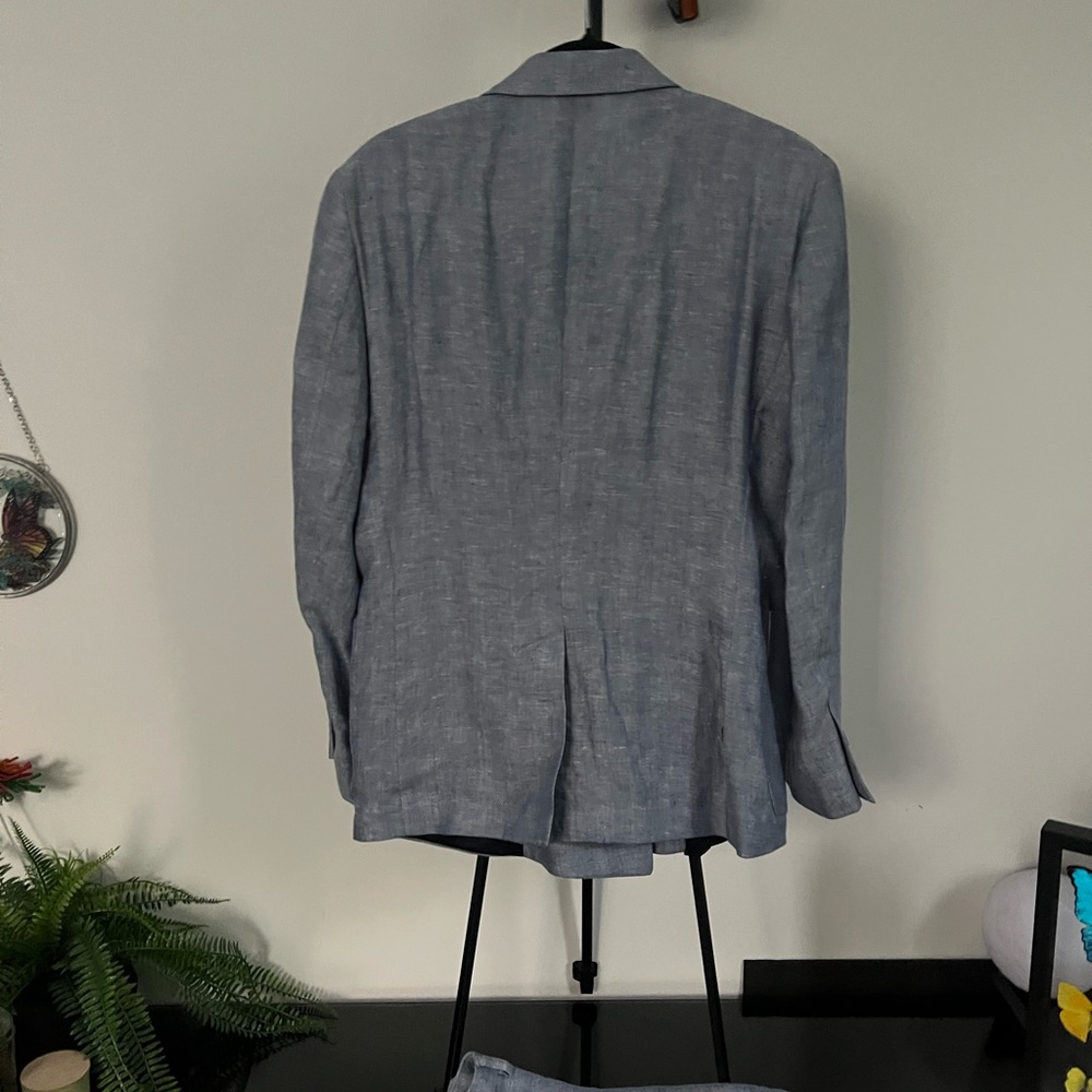 Express Light Blue Double-Breasted Suit - Picture 3 of 6